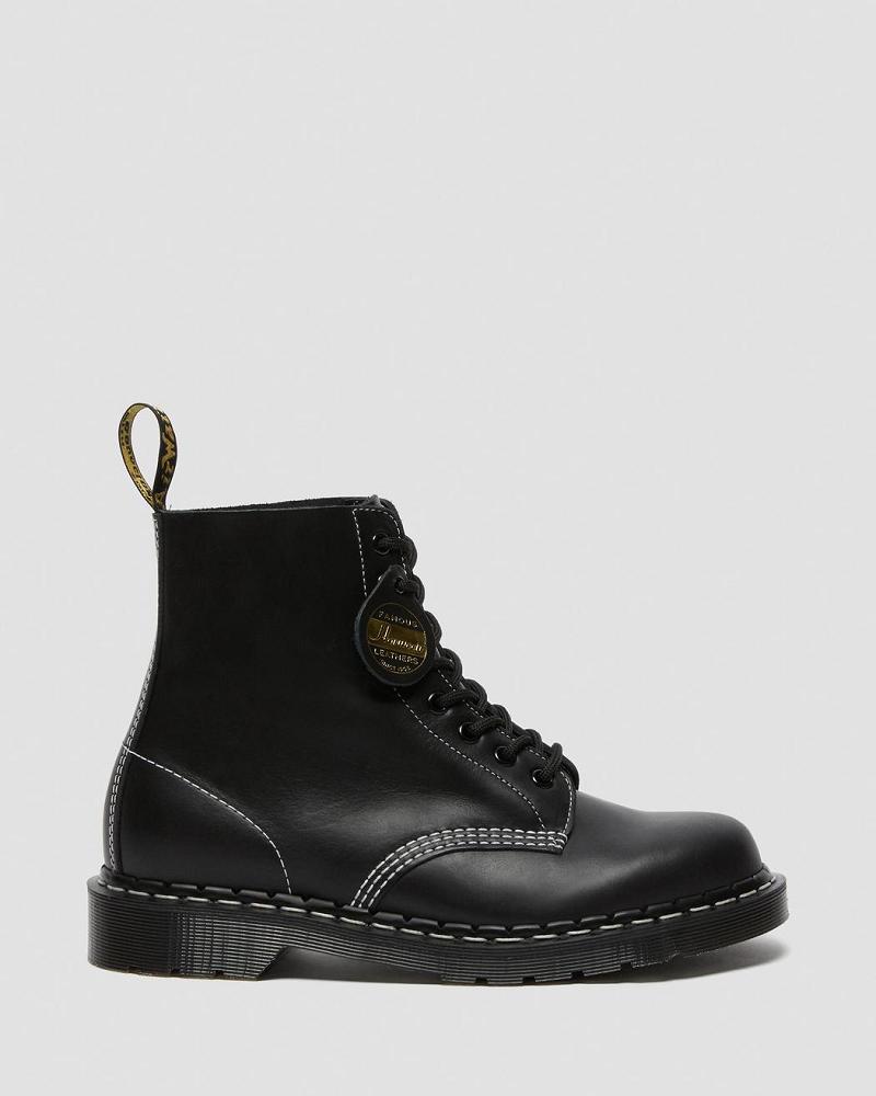 Dr Martens 1460 Pascal Made in England Cavalier Leren Veterlaarzen Heren Zwart | NL 282JPQ